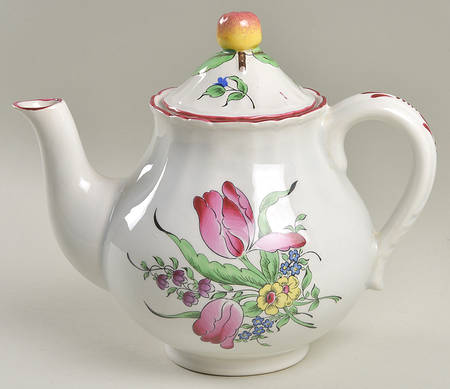 Old Strasbourg (Off White Background) Teapot & Lid
