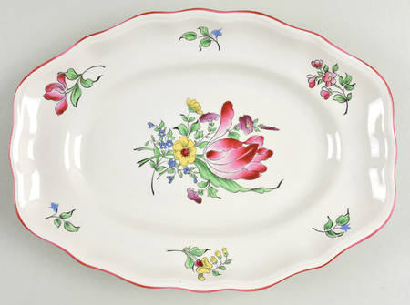 Old Strasbourg (Off White Background) 12" Oval Serving Platter
