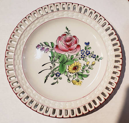 Old Strasbourg (Off White Background) Pierced Edge Salad Plate