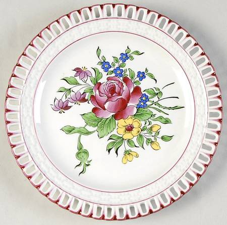 Old Strasbourg (Off White Background) Pierced Edge Salad Plate