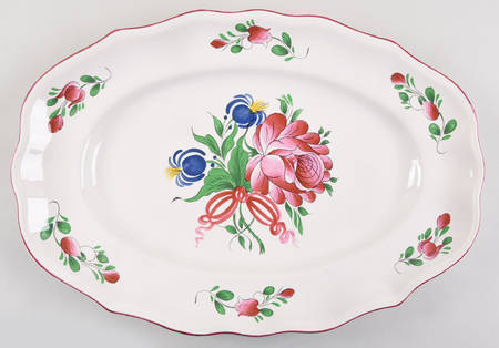 Old Strasbourg (Off White Background) 16" Oval Serving Platter