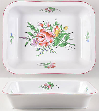 Old Strasbourg (Off White Background) 10" Rectangular Baker