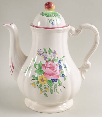 Old Strasbourg (Off White Background) Coffee Pot & Lid