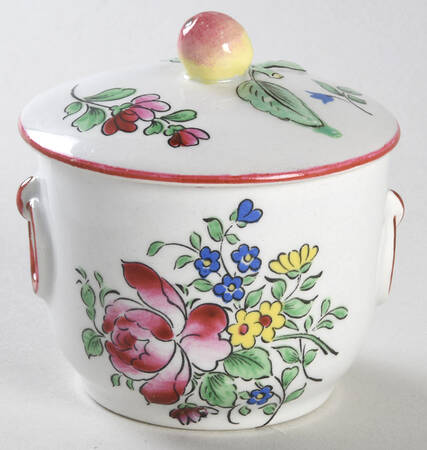 Old Strasbourg (Off White Background) Custard Cup & Lid Set