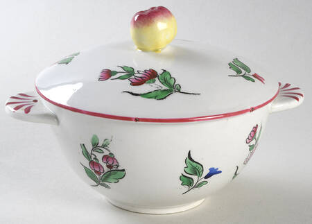 Old Strasbourg (Off White Background) Covered Soup Bowl