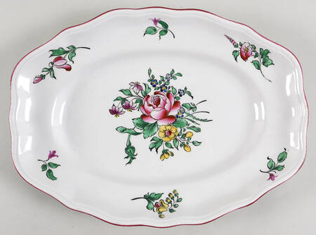 Old Strasbourg (Off White Background) 12" Oval Serving Platter