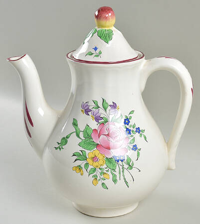Old Strasbourg (Off White Background) Coffee Pot & Lid