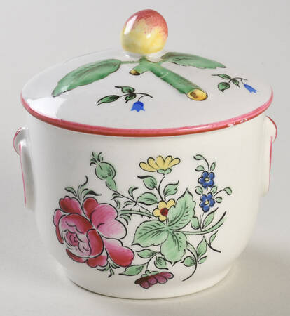 Old Strasbourg (Off White Background) Custard Cup and Lid Set