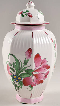 Old Strasbourg (Off White Background) Footed Urn with Lid