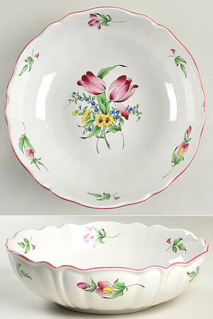 Old Strasbourg (Off White Background) 12" Large Salad Serving Bowl