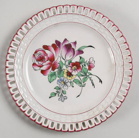 Old Strasbourg (Off White Background) Pierced Edge Salad Plate