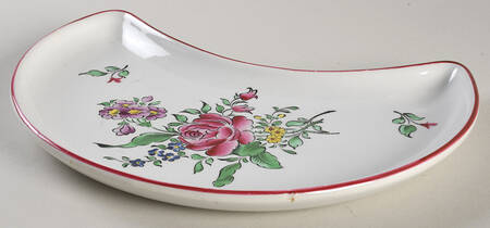 Old Strasbourg (Off White Background) Crescent Salad Plate