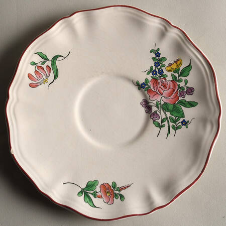 Old Strasbourg (Off White Background) Saucer for Flat Cream Soup Bowl