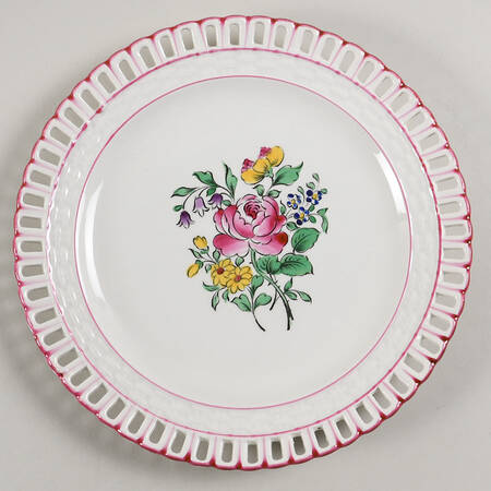 Old Strasbourg (Off White Background) Pierced Dessert/Pie Plate