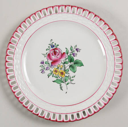 Old Strasbourg (Off White Background) Pierced Dessert/Pie Plate