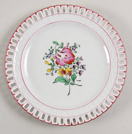Old Strasbourg (Off White Background) Pierced Dessert/Pie Plate