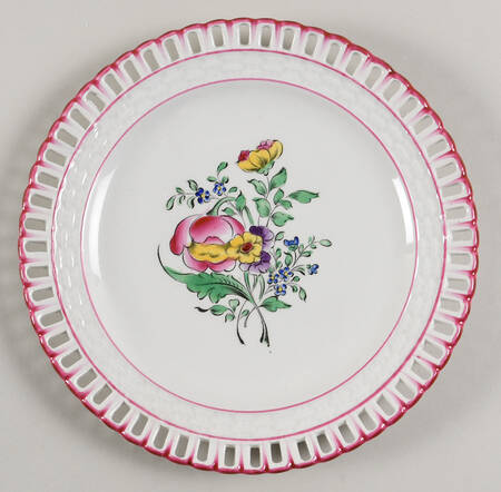 Old Strasbourg (Off White Background) Pierced Dessert/Pie Plate