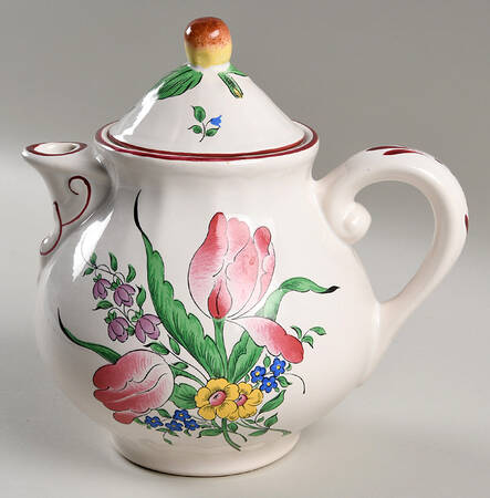Old Strasbourg (Off White Background) Teapot & Lid