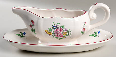 Old Strasbourg (Off White Background) Gravy Boat & Underplate