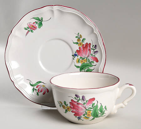 Old Strasbourg (Off White Background) Jumbo Cup & Saucer Set