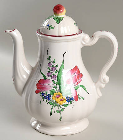 Old Strasbourg (Off White Background) Coffee Pot & Lid