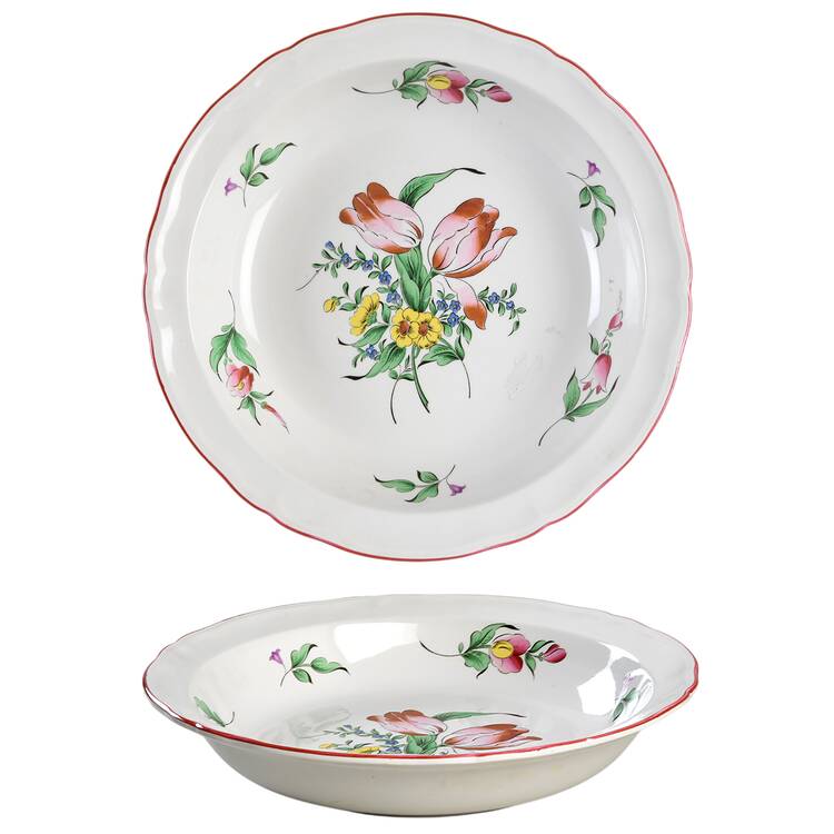 Old Strasbourg (Off White Background) 11" Round Vegetable Bowl