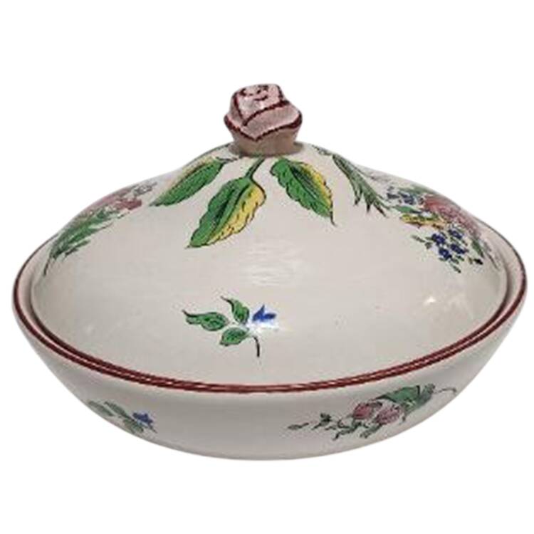Old Strasbourg (Off White Background) Round Covered Vegetable