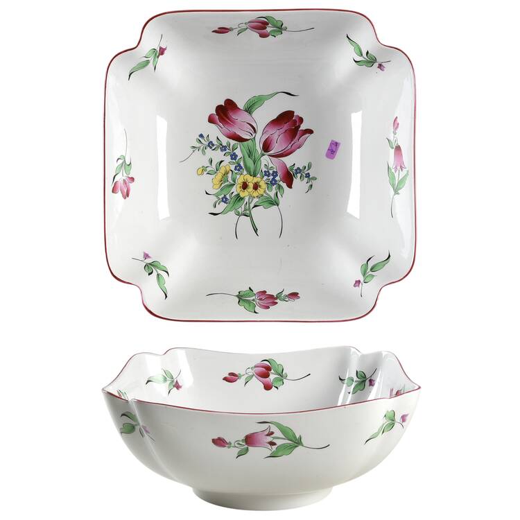 Old Strasbourg (Off White Background) 10" Square Vegetable Bowl