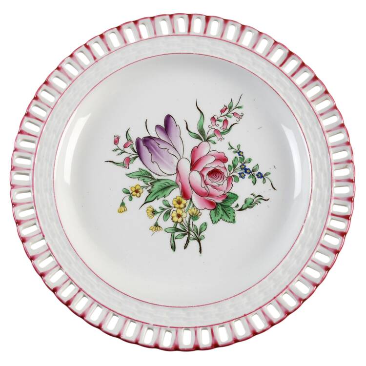 Old Strasbourg (Off White Background) Pierced Edge Salad Plate