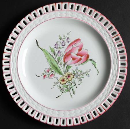 Old Strasbourg (Off White Background) Pierced Edge Salad Plate