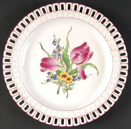 Old Strasbourg (Off White Background) Pierced Edge Salad Plate