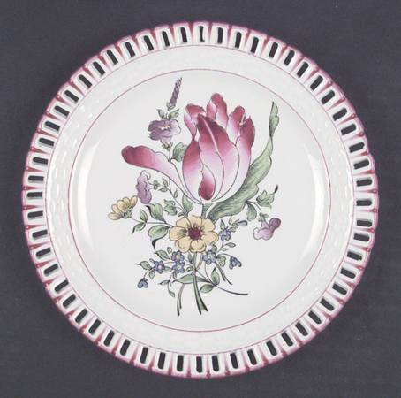 Old Strasbourg (Off White Background) Pierced Edge Salad Plate