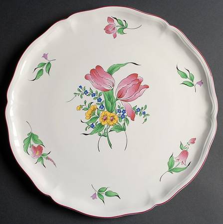 Old Strasbourg (Off White Background) Pie Serving Plate