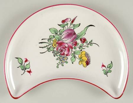 Old Strasbourg (Off White Background) Crescent Salad Plate