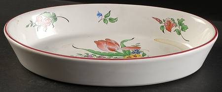 Old Strasbourg (Off White Background) 11" Oval Baker