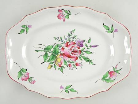 Old Strasbourg (Off White Background) 14" Oval Serving Platter