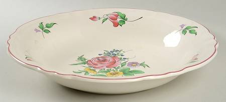 Old Strasbourg (Off White Background) Low Fruit/Pasta Bowl