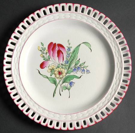 Old Strasbourg (Off White Background) Pierced Edge Luncheon Plate