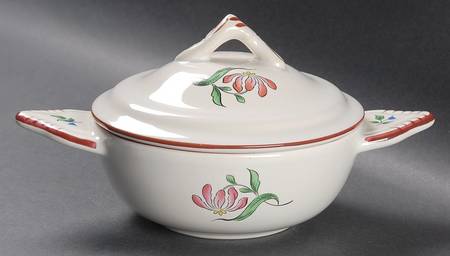 Old Strasbourg (Off White Background) Covered Soup Bowl