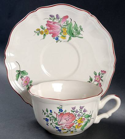 Old Strasbourg (Off White Background) Jumbo Cup & Saucer Set