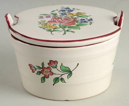 Old Strasbourg (Off White Background) Butter Tub & Lid