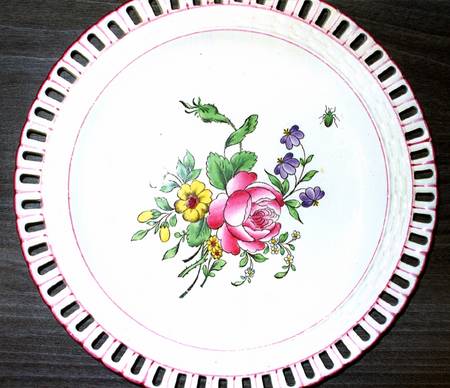 Old Strasbourg (Off White Background) Pierced Edge Salad Plate