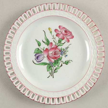 Old Strasbourg (Off White Background) Pierced Edge Salad Plate