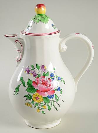 Old Strasbourg (Off White Background) Coffee Pot & Lid