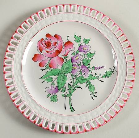 Old Strasbourg (Off White Background) Pierced Dessert/Pie Plate