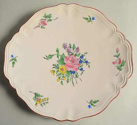 Old Strasbourg (Off White Background) Handled Cake Plate