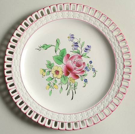 Old Strasbourg (Off White Background) Pierced Edge Salad Plate