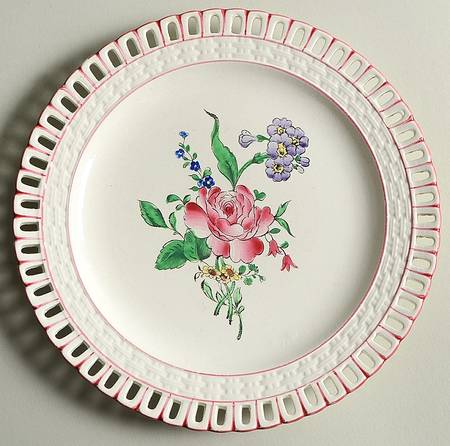 Old Strasbourg (Off White Background) Pierced Edge Salad Plate
