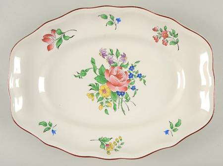 Old Strasbourg (Off White Background) 12" Oval Serving Platter