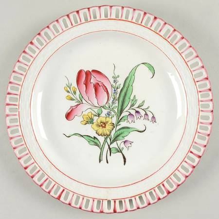 Old Strasbourg (Off White Background) Pierced Edge Salad Plate